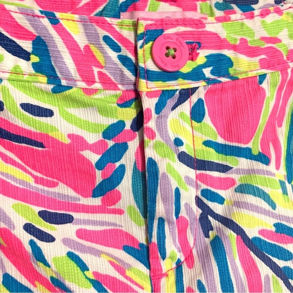 Lilly Pulitzer Girls Callahan Shorts Hot Pink summer adjustable EUC size 12 - Picture 3 of 6